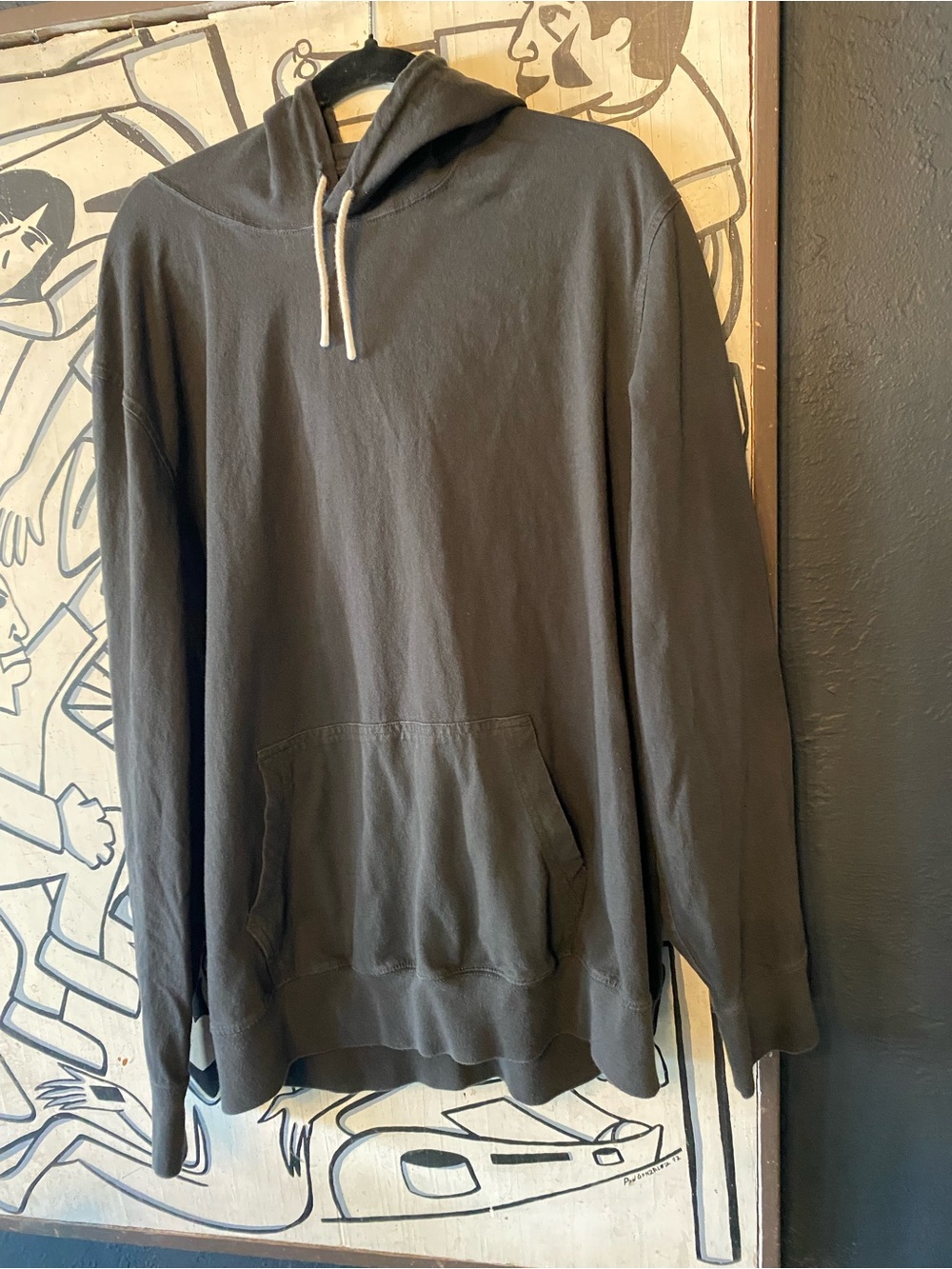 J. Crew Charcoal Drawstring Pullover Hoodie